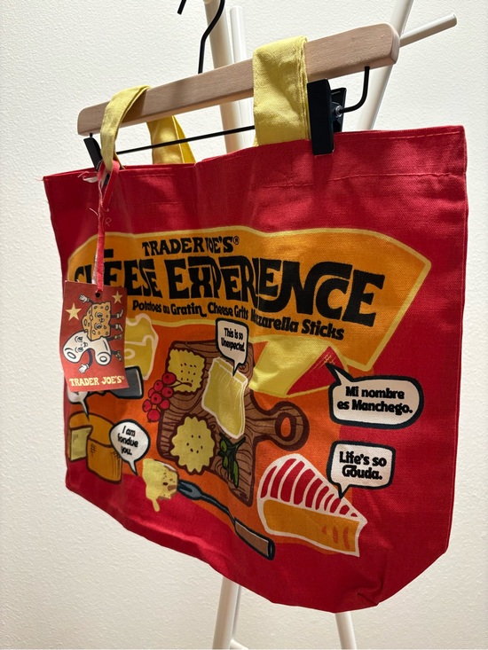 Trader Joe'S Handbags - Trader Joe’s Printed Tote Red - Cheese Experience / Adventure